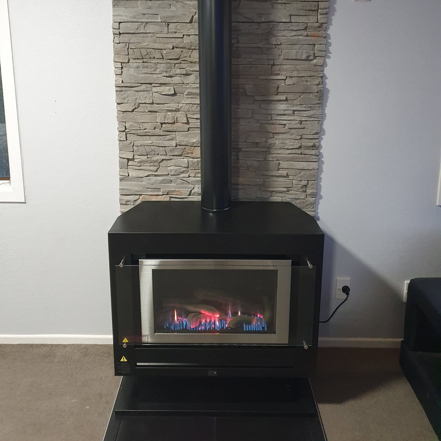 Our Work gas fireplace installation